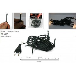 Serie da 10 led bianco caldo