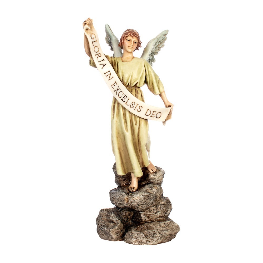 Angelo gloria in resina cm 15