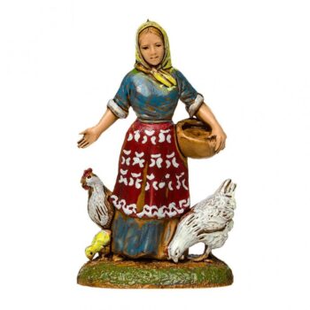 Contadina con polli cm 6