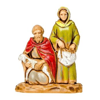 Donna con pastore in ginocchio cm 3,5