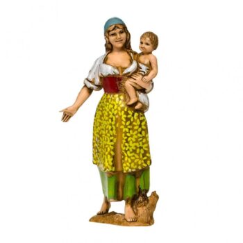 Zingara con bambino in braccio cm 8