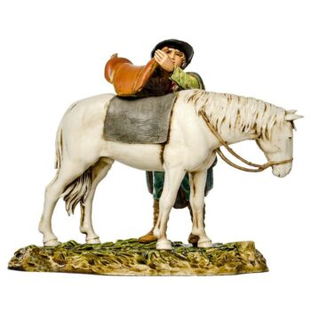 Pastore che sella il cavallo cm 10